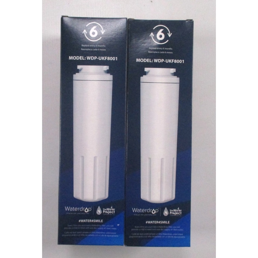 2 Pack Waterdrop Plus UKF8001 Refrigerator Water Filter Maytag‎ UKF8001 WDP-f07